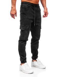 Bolf Herren Hose Joggers Cargohose Camo Schwarz  8129