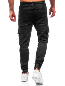 Bolf Herren Hose Joggers Cargohose Camo Schwarz  8129