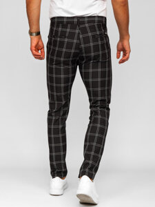 Bolf Herren Hose Joggers Kariert Schwarz  184188