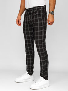 Bolf Herren Hose Joggers Kariert Schwarz  184188