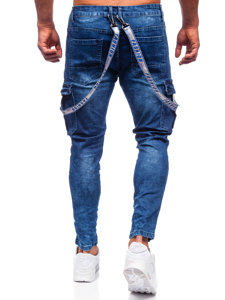 Bolf Herren Jeanshose Cargohose Dunkalblau  TF095