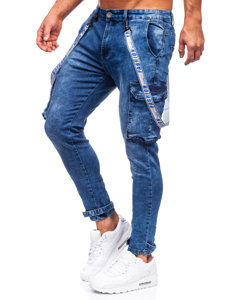 Bolf Herren Jeanshose Cargohose Dunkalblau  TF097