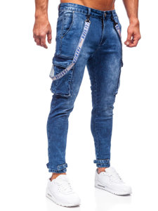 Bolf Herren Jeanshose Cargohose Dunkalblau  TF097