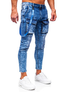 Bolf Herren Jeanshose Cargohose DunkalblauTF145