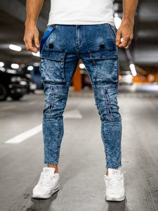 Bolf Herren Jeanshose Cargohose DunkalblauTF145