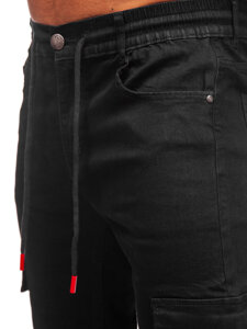 Bolf Herren Jeanshose Cargohose Schwarz  9503