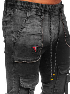 Bolf Herren Jeanshose Cargohose Schwarz  TF167