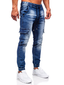 Bolf Herren Jeanshose Jogger Pants Cargohose Blau  MP0111BSA