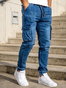 Bolf Herren Jeanshose Jogger Pants Cargohose Dunkelblau  HY893