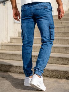 Bolf Herren Jeanshose Jogger Pants Cargohose Dunkelblau  HY893