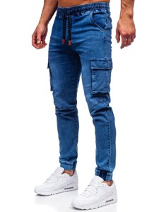 Bolf Herren Jeanshose Jogger Pants Cargohose Dunkelblau  HY893