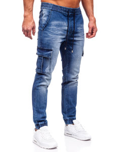 Bolf Herren Jeanshose Jogger Pants Cargohose Dunkelblau  MP0130BS