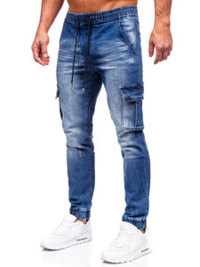 Bolf Herren Jeanshose Jogger Pants Cargohose Dunkelblau  MP0130BS