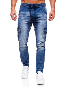 Bolf Herren Jeanshose Jogger Pants Cargohose Dunkelblau  MP0130BS