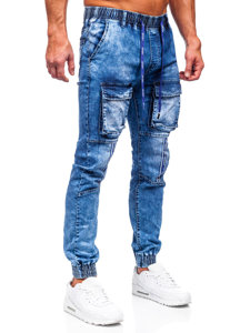 Bolf Herren Jeanshose Jogger Pants Cargohose Dunkelblau  TF143