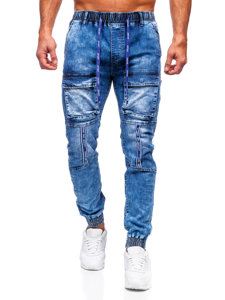 Bolf Herren Jeanshose Jogger Pants Cargohose Dunkelblau  TF143