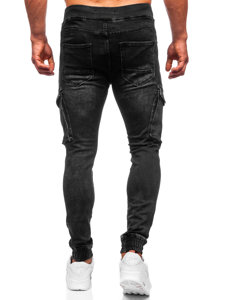 Bolf Herren Jeanshose Jogger Pants Cargohose Schwarz  KA9582