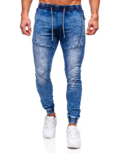 Bolf Herren Jeanshose Jogger Pants Dunkelblau  E7756