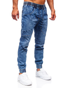 Bolf Herren Jeanshose Jogger Pants Dunkelblau  K10001-1