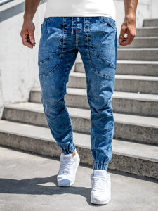 Bolf Herren Jeanshose Jogger Pants Dunkelblau  K10001-1