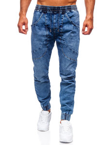 Bolf Herren Jeanshose Jogger Pants Dunkelblau  K10001-1