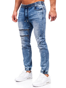 Bolf Herren Jeanshose Jogger Pants Dunkelblau  MP0095BS