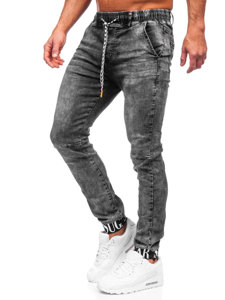 Bolf Herren Jeanshose Jogger Pants Schwarz  TF110