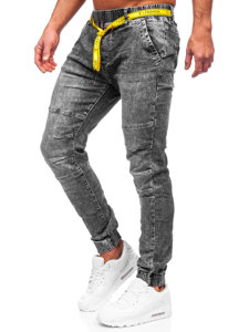 Bolf Herren Jeanshose Jogger Pants Schwarz  TF115