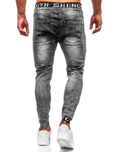 Bolf Herren Jeanshose Jogger Pants Schwarzgrau KA1131-6