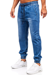 Bolf Herren Jeanshose Joggers Blau 8153