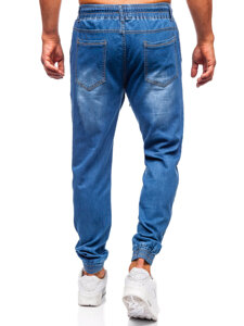 Bolf Herren Jeanshose Joggers Blau 8153