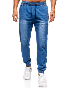 Bolf Herren Jeanshose Joggers Blau 8153