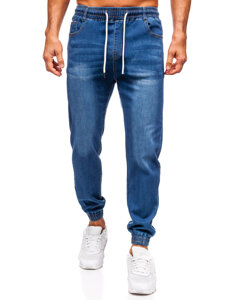 Bolf Herren Jeanshose Joggers Blau 8155