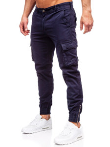 Bolf Herren Jeanshose Joggers Cargohose Dunkalblau  Z808