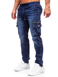 Bolf Herren Jeanshose Joggers Cargohose  Dunkelblau  MP0108BS