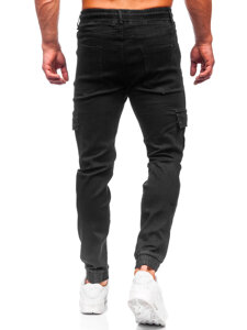 Bolf Herren Jeanshose Joggers Cargohose Schwarz  8127