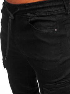 Bolf Herren Jeanshose Joggers Cargohose Schwarz  8127