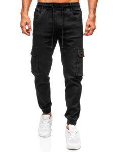 Bolf Herren Jeanshose Joggers Cargohose Schwarz 8165