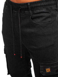 Bolf Herren Jeanshose Joggers Cargohose Schwarz 8165