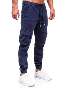 Bolf Herren Jeanshose Joggers Cargohse Dunkelblau  MP0105BS