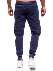 Bolf Herren Jeanshose Joggers Cargohse Dunkelblau  MP0105BS