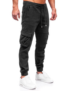 Bolf Herren Jeanshose Joggers Cargohse Schwarz  MP0105N