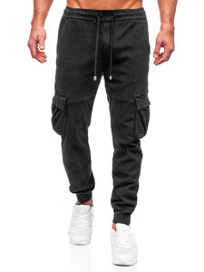 Bolf Herren Jeanshose Joggers Cargohse Schwarz  MP0105N