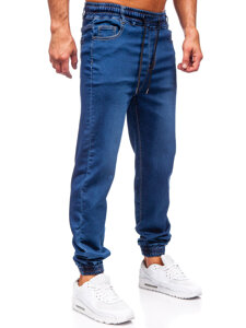 Bolf Herren Jeanshose Joggers Dunkalblau  8106