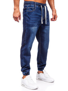 Bolf Herren Jeanshose Joggers Dunkalblau  8116