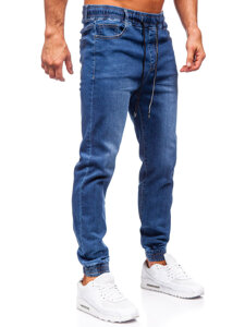 Bolf Herren Jeanshose Joggers Dunkalblau  8122