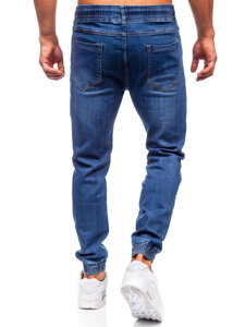 Bolf Herren Jeanshose Joggers Dunkalblau  8122