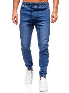 Bolf Herren Jeanshose Joggers Dunkalblau  8122