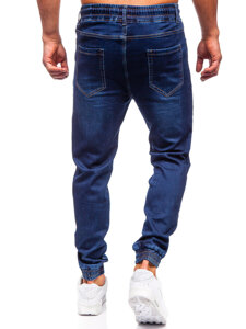 Bolf Herren Jeanshose Joggers Dunkalblau  8131