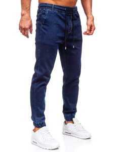 Bolf Herren Jeanshose Joggers Dunkalblau  8136